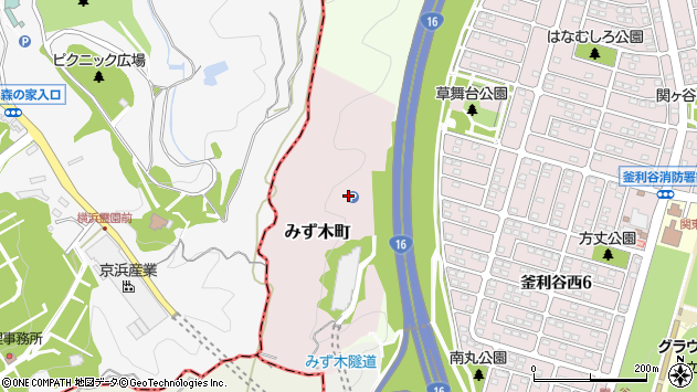 〒236-0036 神奈川県横浜市金沢区みず木町の地図