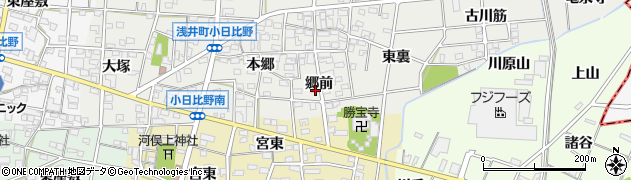 愛知県一宮市浅井町小日比野郷前9周辺の地図