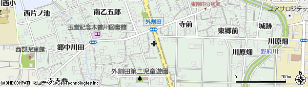 愛知県一宮市木曽川町外割田高照寺東67周辺の地図