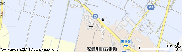 滋賀県高島市安曇川町五番領189周辺の地図