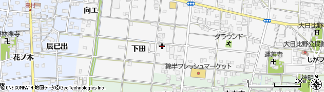 愛知県一宮市浅井町大日比野下田46周辺の地図