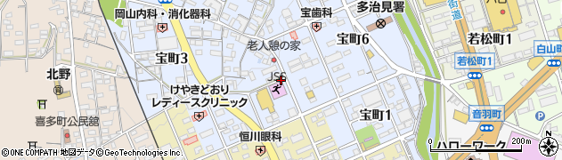 岐阜県多治見市宝町2丁目周辺の地図