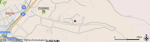 京都府綾部市安国寺町（石田段）周辺の地図