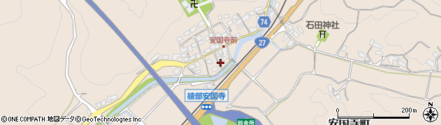 京都府綾部市安国寺町（南町）周辺の地図