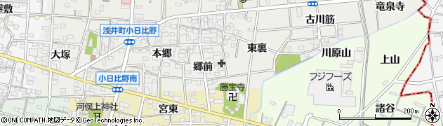 愛知県一宮市浅井町小日比野郷前14周辺の地図