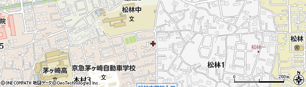茅ヶ崎松林郵便局周辺の地図