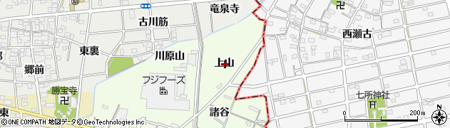 愛知県一宮市瀬部上山周辺の地図