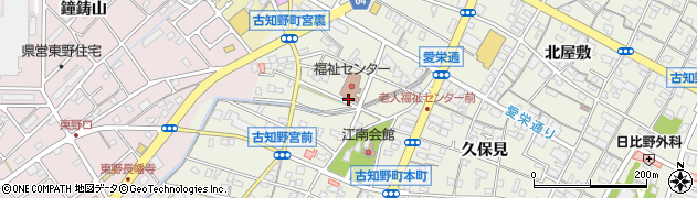 愛知県江南市古知野町宮裏周辺の地図