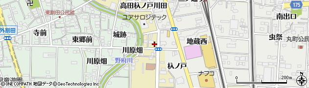 愛知県一宮市木曽川町内割田杁ノ戸南周辺の地図