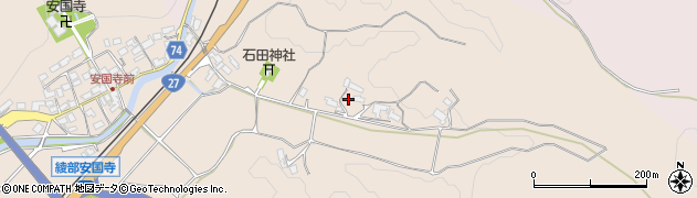 京都府綾部市安国寺町（植松）周辺の地図