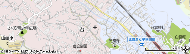 神奈川県鎌倉市台1403周辺の地図