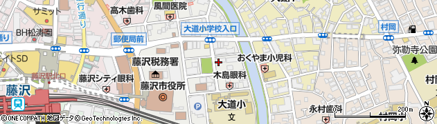 神奈川県藤沢市朝日町周辺の地図