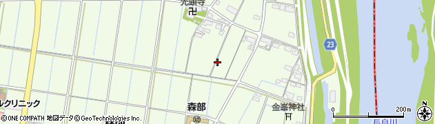 岐阜県安八町（安八郡）森部周辺の地図