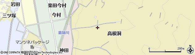 愛知県犬山市高根洞周辺の地図
