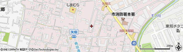神奈川県茅ヶ崎市矢畑周辺の地図