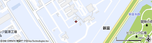 千葉県富津市新富周辺の地図