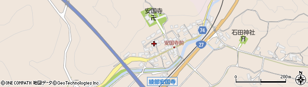 京都府綾部市安国寺町（下背戸）周辺の地図