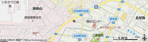 愛知県江南市東野町長幡寺143周辺の地図