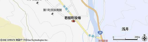 若桜町役場　出納室周辺の地図