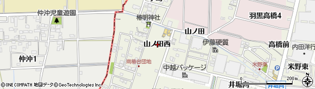 愛知県犬山市羽黒新田山ノ田西周辺の地図