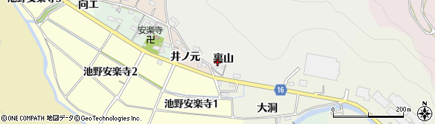 愛知県犬山市裏山周辺の地図