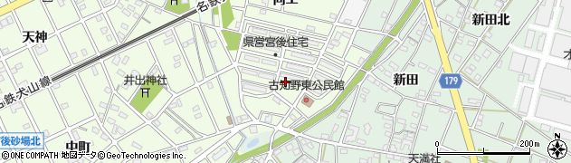 愛知県江南市宮後町（清水）周辺の地図