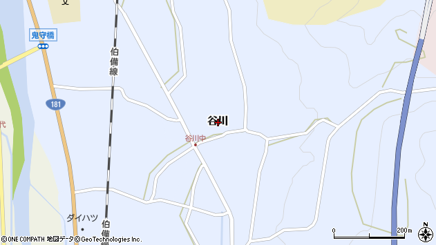 〒689-4204 鳥取県西伯郡伯耆町谷川の地図