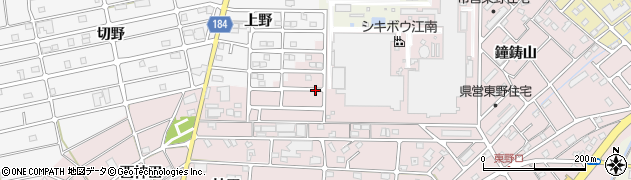 愛知県江南市東野町（岩見）周辺の地図