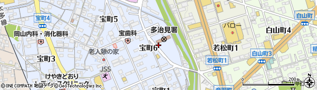 岐阜県多治見市宝町6丁目周辺の地図