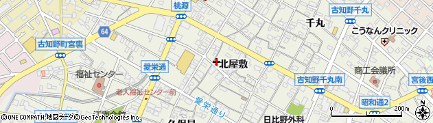 愛知県江南市古知野町北屋敷150周辺の地図
