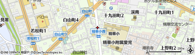 精華小学校西・文化会館前周辺の地図