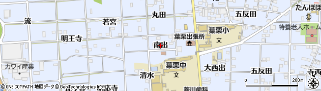 愛知県一宮市大毛（南出）周辺の地図