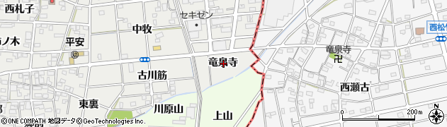 愛知県一宮市浅井町小日比野竜泉寺周辺の地図
