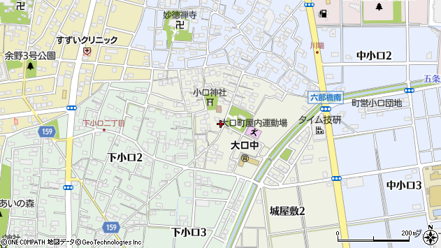 〒480-0143 愛知県丹羽郡大口町城屋敷の地図