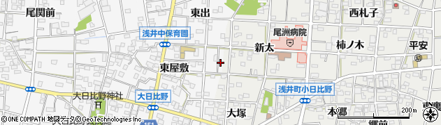 愛知県一宮市浅井町大日比野東屋敷12周辺の地図
