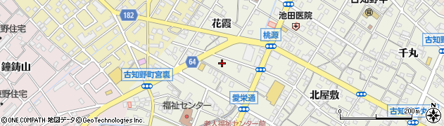 愛知県江南市古知野町花霞周辺の地図