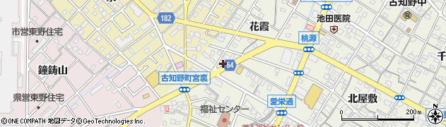 愛知県江南市古知野町花霞152周辺の地図