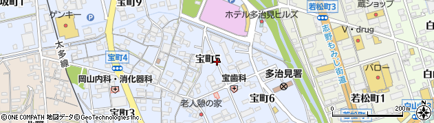 岐阜県多治見市宝町5丁目周辺の地図