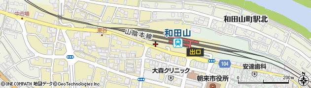 朝来市営和田山駅前公園駐車場周辺の地図