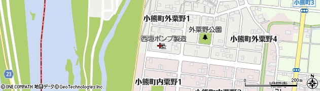 西垣ポンプ製造株式会社　第一工場周辺の地図