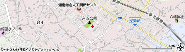 神奈川県鎌倉市台5丁目周辺の地図