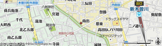 愛知県一宮市木曽川町内割田古川筋760周辺の地図