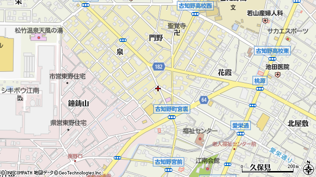 〒483-8333 愛知県江南市飛高町泉の地図
