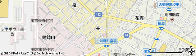 愛知県江南市飛高町泉周辺の地図