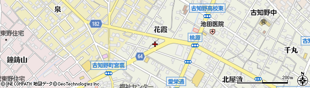 愛知県江南市古知野町花霞128周辺の地図
