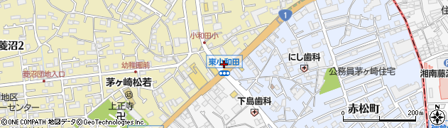 茅ヶ崎小和田三郵便局 ＡＴＭ周辺の地図