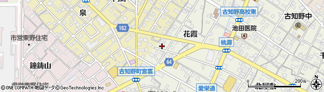 愛知県江南市古知野町花霞136周辺の地図