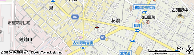愛知県江南市古知野町花霞138周辺の地図