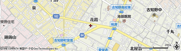 愛知県江南市古知野町花霞125周辺の地図