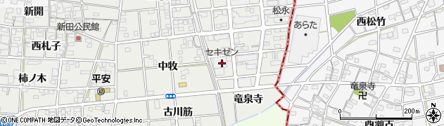 愛知県一宮市浅井町小日比野（山畑）周辺の地図